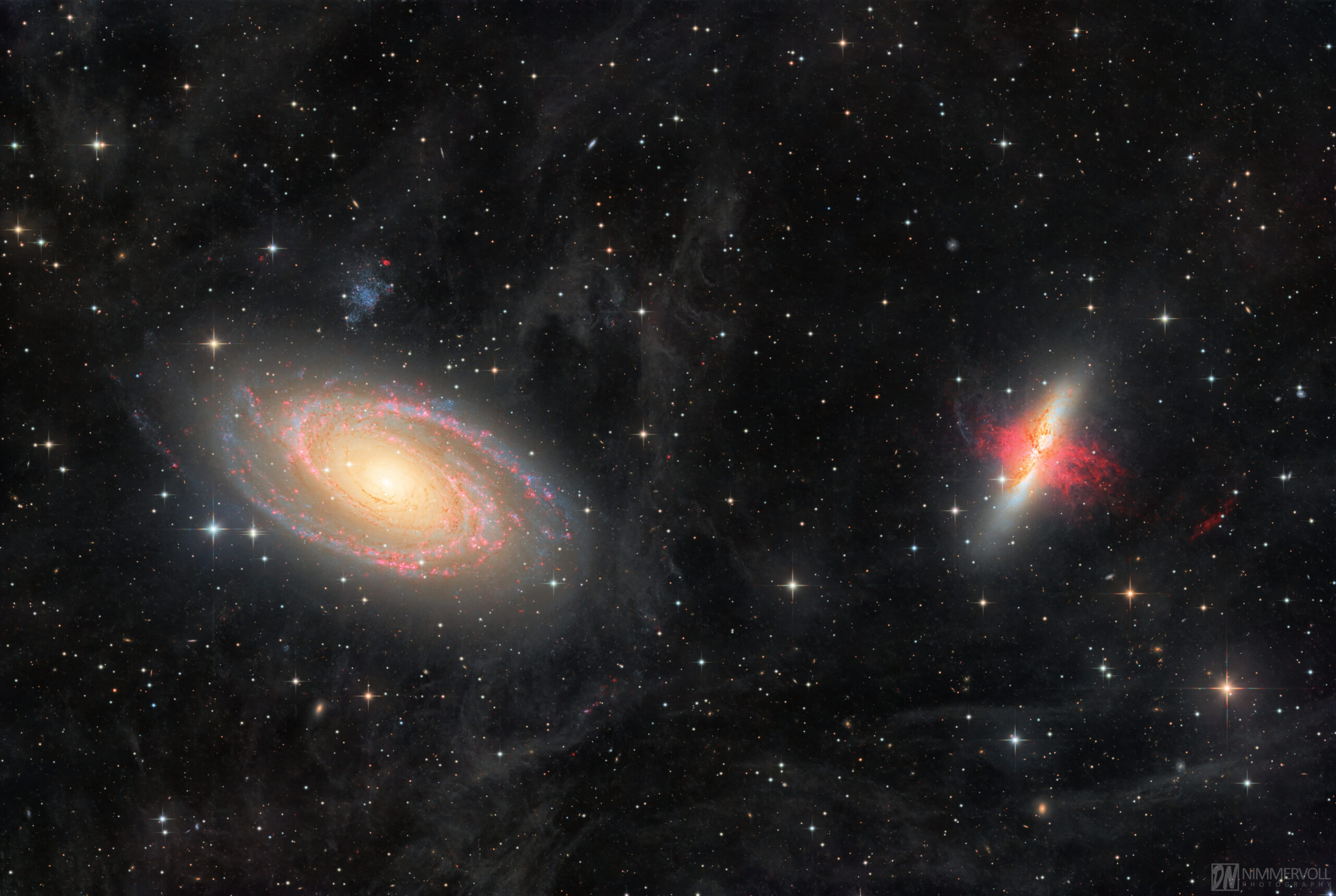 Messier 81 und Messier 82 mit IFN